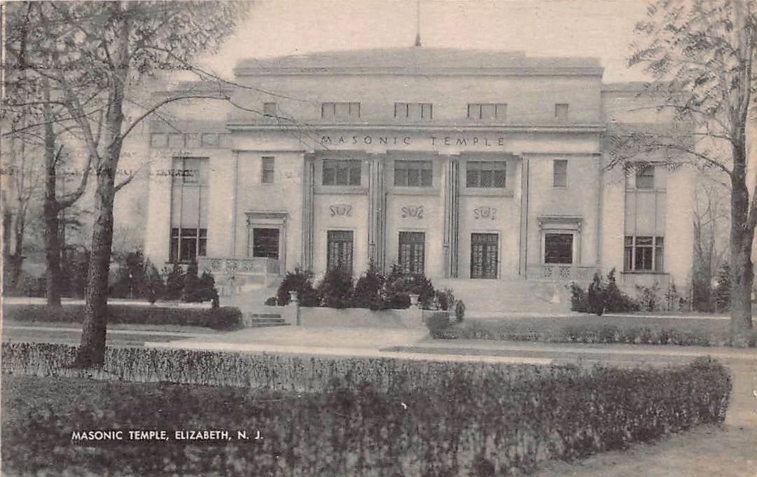 Elizabeth, NJ - postcard of Masonic Temple -&hellip;